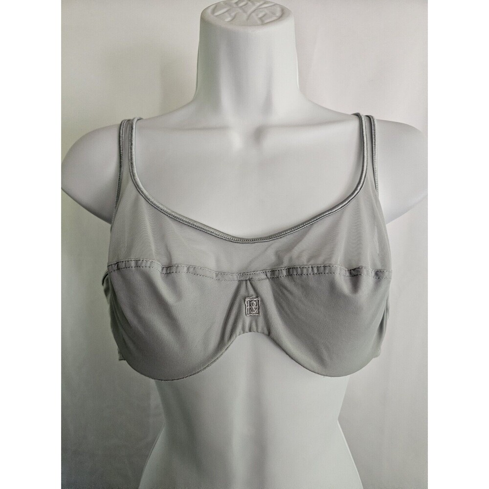 Hillard & Hanson Intimates Bra Womens Blue Underwire Unpadded Bra Size 38C
